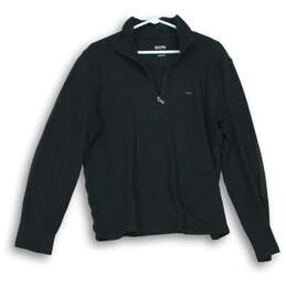 Michael Kors Mens Black Long Sleeve Polo Shirt Size M alternative image