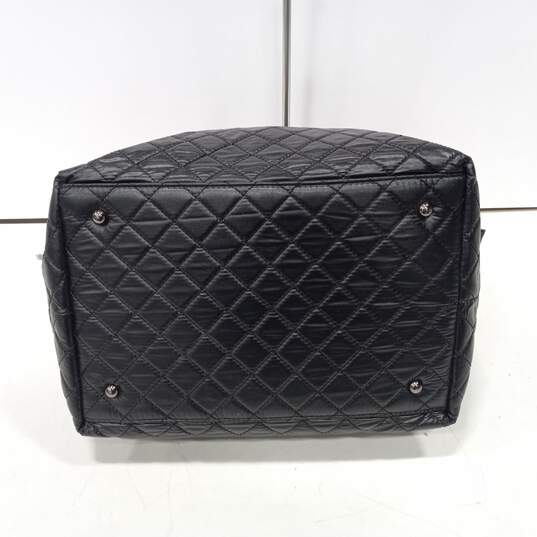 Adrienne Vittadini Black Quilted Nylon Collection Tote Bag image number 3