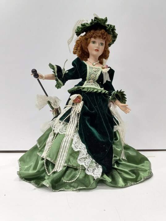 Collectors Choice Porcelain Doll w/Stand image number 1