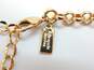 Kate Spade Orange Gold Tone Necklace & Glitter Post Earrings 43.1g image number 4