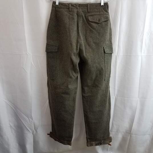 VTG 1952 Brown Klimax Military Wool Cargo Pants Waist 27 image number 2