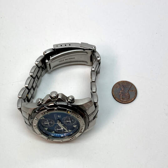 Designer Fossils CH-2300 Silver-Tone Chain Strap Chronograph Wristwatch image number 4