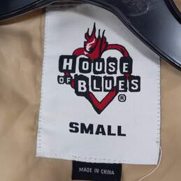 House of Blues Men's Tan Nylon Bomber Jacket Size S alternative image