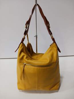 Isaac Mizrahi! Yellow Leather Bridgehampton Hobo Bag alternative image