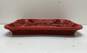 Vintage Oriental Faux Cinnabar 14 x 12 Decorative Carved Red Tray image number 6