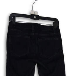 Womens Black Denim Dark Wash 5-Pocket Design Skinny Leg Jeans Size 27