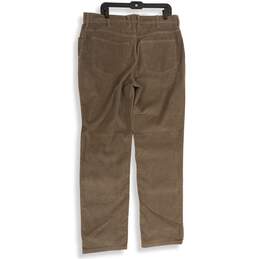 Jos. A. Bank Mens Taupe Corduroy Flat Front Straight leg Ankle Pants Size 38x32 alternative image