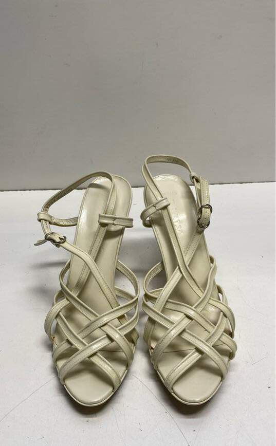 BALLY Italy Vilaine Patent Leather Cage Sandal Heels Shoes Size 10 image number 5