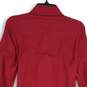 NWT Womens Red Roll Tab Sleeve Collared Front Zip Shirt Dress Size M image number 4