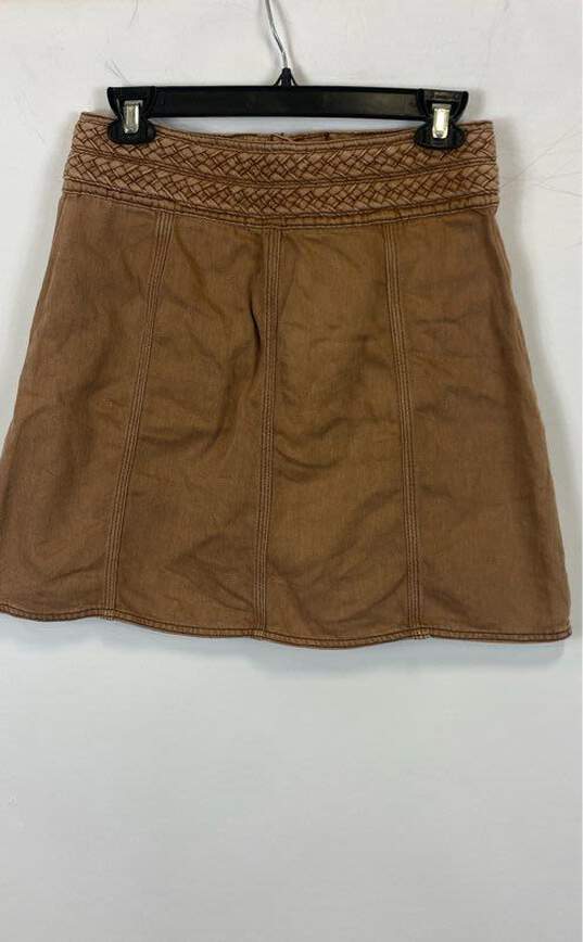 Free People Brown Denim Skirt - Size 4 image number 2