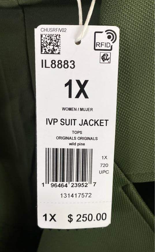 Adidas Ivy Park Women Green Twill Suit Jacket 1X image number 5