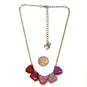 Designer Betsey Johnson Silver-Tone Glitter Hearts Statement Necklace image number 2