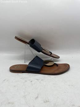 Tory Burch Womens Brown & Navy Blue Sandals Size 6.5 alternative image