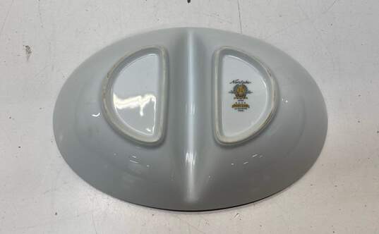 Noritake Horizon Porcelain Oval Divided / Serving Bowls Fine China 2pc Set image number 3