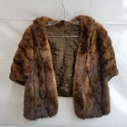 Vintage Unisex Mink Fur Stole Wrap
