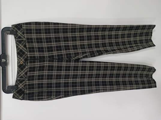 Women's Plaid Black Pants Size 4R image number 1