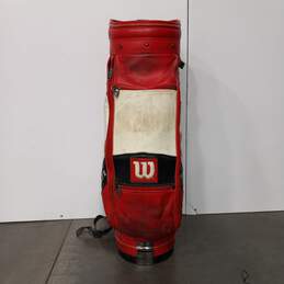 Vintage Wilson Red Multicolor Gel Technology Form Golf Caddy Bag