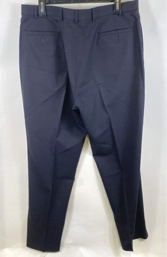 Lauren Ralph Lauren Mens Black Wool Flat Front Straight Leg Dress Pants Size 36 image number 2