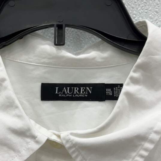 Lauren Ralph Lauren Mens White Spread Collar Long Sleeve Button-Up Shirt Sz XXL image number 3