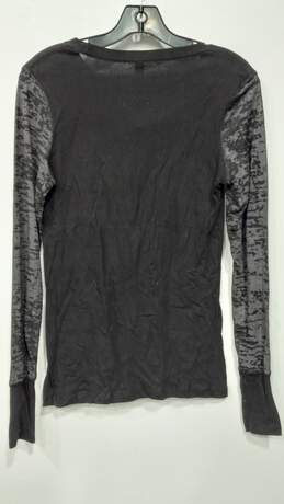 Women's Next Level Black Rhinestone Long Sleeve Shirt Size L NWT alternative image