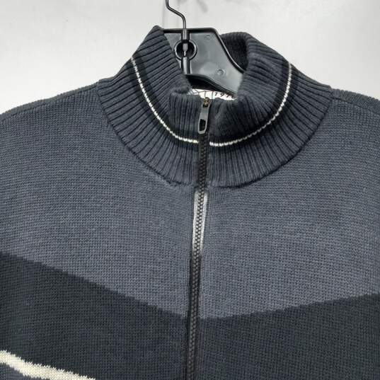 Spyder Men's Blue/Black Full-Zip Sweater Size M image number 2