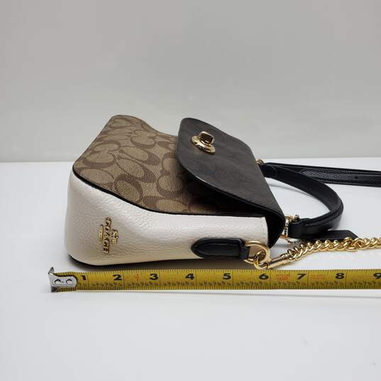 Coach Signature Jacquard Leather Multi Foldover Crossbody Bag image number 4