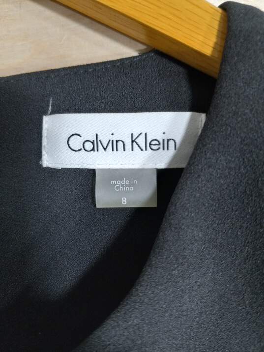 Women’s Calvin Klein Color Block Flounce Hem Dress Sz 8 NWT image number 3