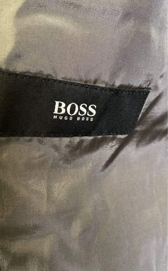 Hugo Boss Mens Gray Einstein Sigma 3 Button Notch Lapel Blazer Jacket Size 42L image number 4