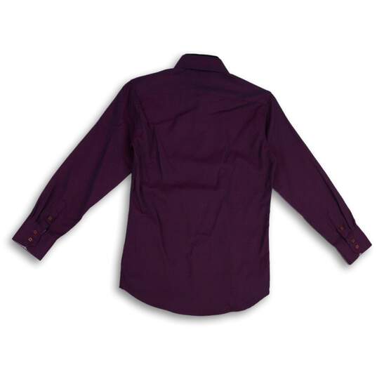 NWT Elie Elie Balleh Womens Purple Geometric Print Button-Up Shirt Size 12 image number 2