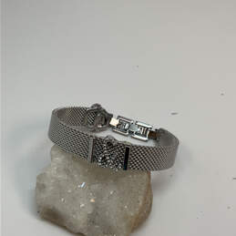 Designer Stella & Dot Silver-Tone Box Clasp Fashionable Mesh Chain Bracelet