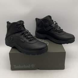 NIB Timberlands Mens Black Round Toe High-Top Lace-Up Work Boots Size 14