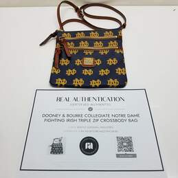 Dooney & Bourke Notre Dame Fighting Irish Signature Small Zip Crossbody  Handbag