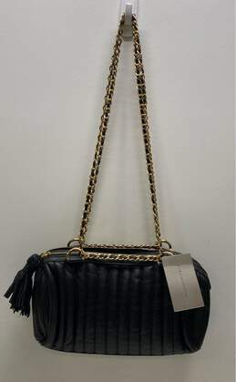 ZARA Black Quilted Chain Satchel Bag alternative image