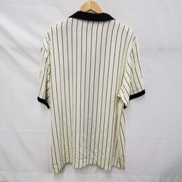 Old English Bogy Boys Cream Pin Strip Button Up Jersey Size XXL alternative image