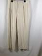 NWT Uniqlo Womens Beige High Rise Pleated Front Wide Leg Trouser Pants Size XXL image number 1