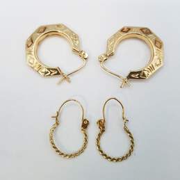 FS 14K Gold Jewelry Earring Bundle 2 Pcs 2.2g alternative image