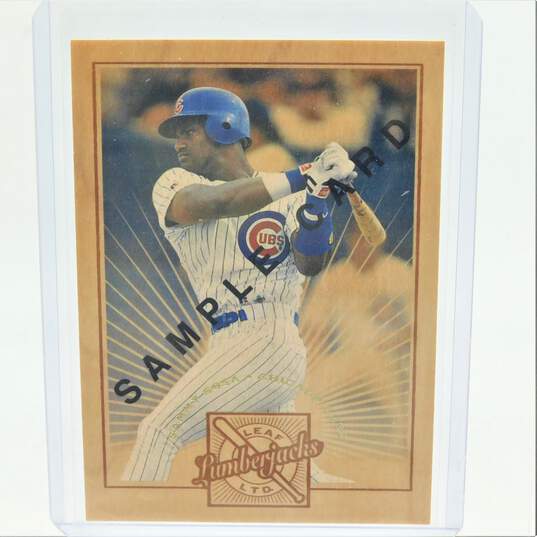 1996 Sammy Sosa Leaf Limited Lumberjacks Sample /5000 Chicago Cubs image number 1