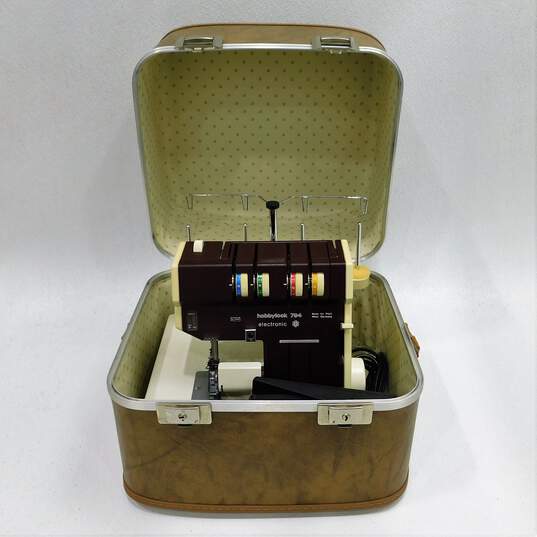 Vintage Hobbylock 794 Electric Sewing Machine Serger w/ Travel Case image number 12