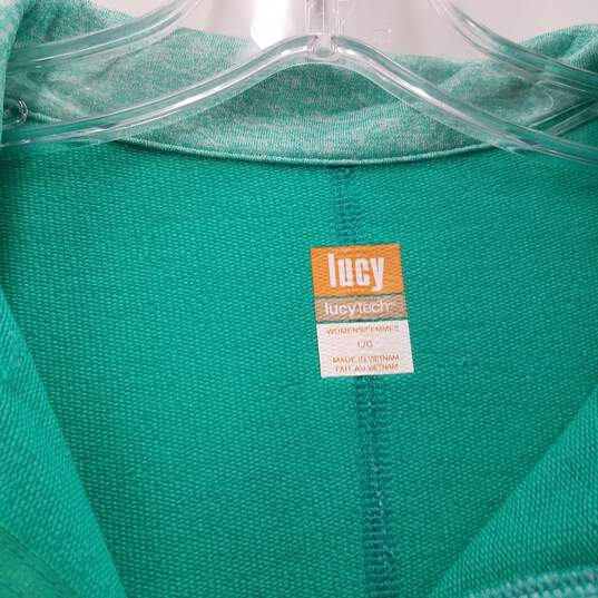 Lucy Tech Green Pullover 1/2 Zip Size Large image number 2