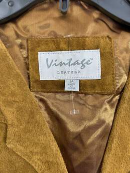 Vintage Leather Men Brown Leather Vest M NWT alternative image