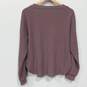 Madewell Women's Purple Waffle Knit V-Neck Sweater Size M image number 4