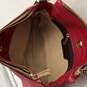 Valentina Womens Red Leather Inner Zipper Pockets Crossbody Bag Purse image number 6