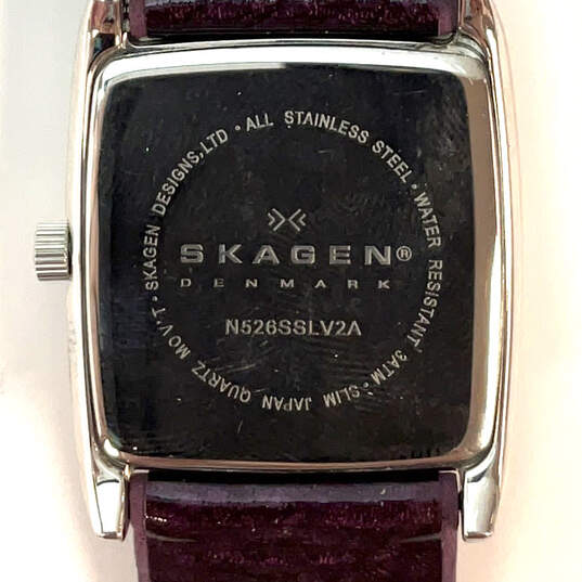 Designer Skagen Denmark Adjustable Strap Rhinestone Dial Analog Wristwatch image number 4