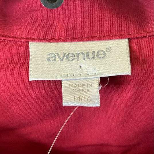 Avenue Red Button Up Top - Size 14/16 image number 4