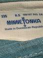 Minnetonka Women's Blue Canvas Moc Loafers Size 8.5 image number 6