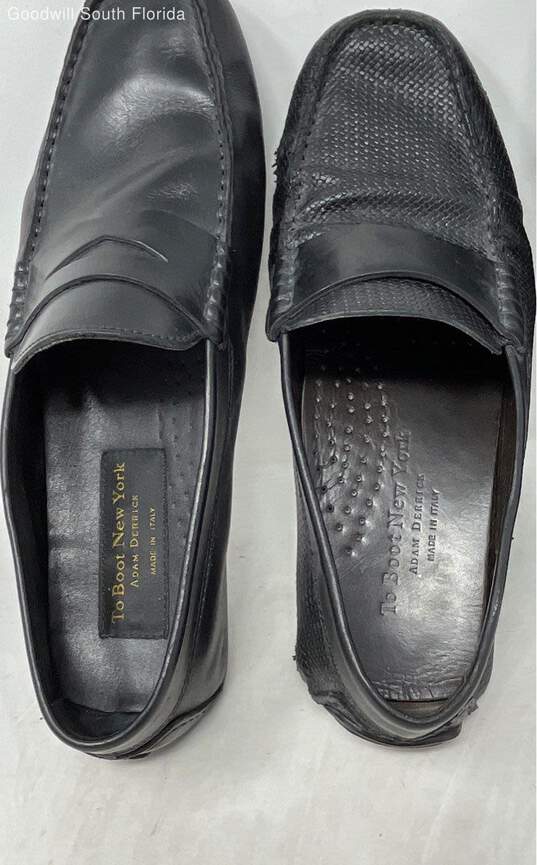 2 Pair Of The Boot New York Mens Black Leather Slip-On Loafers Shoes Size 9 image number 6