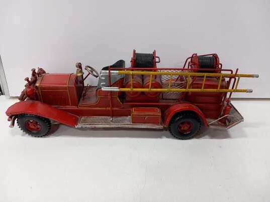Bundle of Assorted Vintage Toy Fire Truck & Figures image number 2