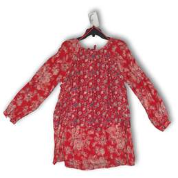 NWT Free People Womens Shift Dress Lucky Loosey Long Sleeve Red Floral Size M alternative image