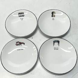 Set of 4 Lenox Kate Spade Concord Square Tidbit Plates 6in