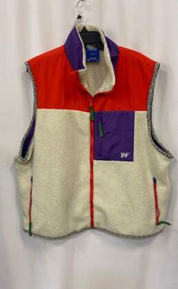 Without Walls Mens Multicolor Colorblock Zipper Pocket Vest Jacket Size X Large